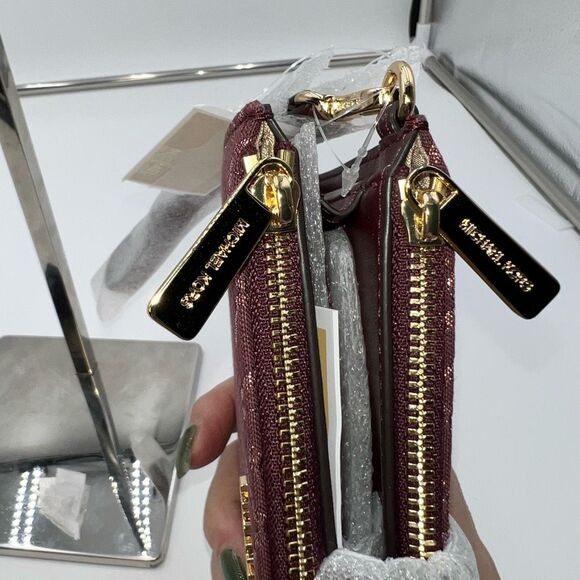 Michael Kors Jet Set Travel Large Double-Zip Wristlet Wallet Phone Holder - Picture 8 of 8